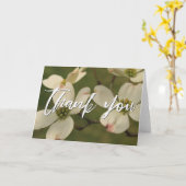 Casual handschrift Dank je wel Dogwood Blossom Kaart (Gele Bloem)