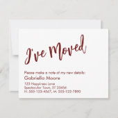 Casual handschrift dat ik heb aangekondigd notitiekaartje (Voorkant)