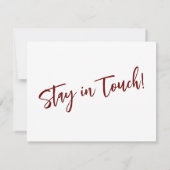 Casual handschrift dat ik heb aangekondigd notitiekaartje (Achterkant)