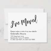 Casual handschrift dat ik heb aangekondigd notitiekaartje (Voorkant)