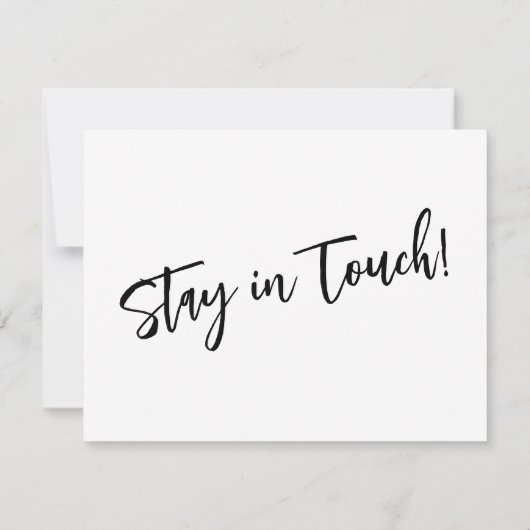 Casual handschrift dat ik heb aangekondigd notitiekaartje (Achterkant)