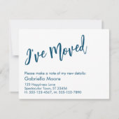 Casual handschrift dat ik heb aangekondigd notitiekaartje (Voorkant)