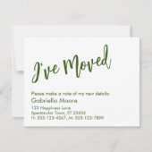 Casual handschrift dat ik heb aangekondigd notitiekaartje (Voorkant)