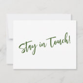 Casual handschrift dat ik heb aangekondigd notitiekaartje (Achterkant)