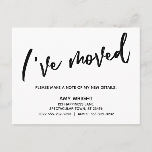 Casual handschrift Eenvoudig Ik heb de typografie  Briefkaart (Voorkant)