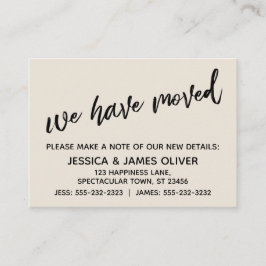 Casual handschrift eenvoudig We hebben crème Kaart Visitekaartje