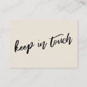 Casual handschrift eenvoudig We hebben crème Kaart Visitekaartje (Achterkant)