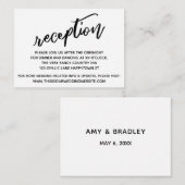 Casual handschrift Eenvoudige bruiloft Informatiekaartje (Voorkant / Achterkant)