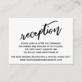 Casual handschrift Eenvoudige bruiloft Informatiekaartje (Voorkant)