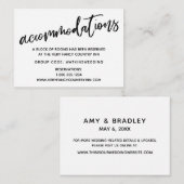 Casual handschrift, eenvoudige weddenschappen informatiekaartje (Voorkant / Achterkant)