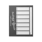 Casual handschrift Eenvoudige weekplanner, grijs Notitieblok (Linkerzijde)