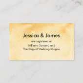 Casual Handschrift Geel Waterverf Gift Registry Informatiekaartje (Achterkant)