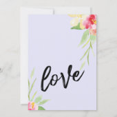 Casual handschrift geschilderde bloemenlavendelbru kaart (Achterkant)