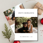 Casual handschrift Happy Howholidays Dog Christmas Feestdagenkaart