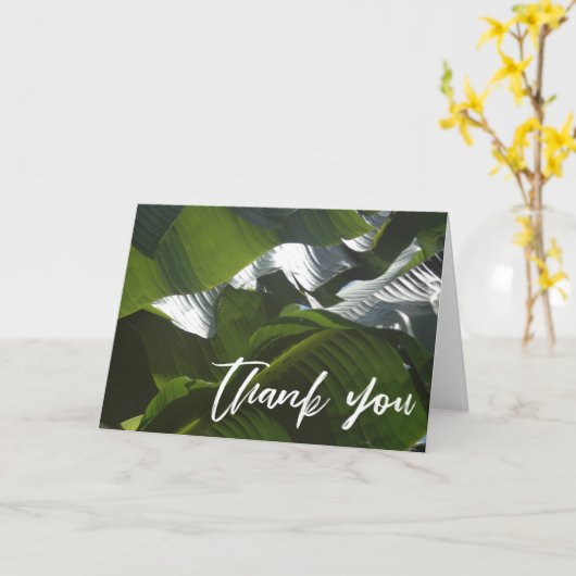 Casual handschrift Hartelijk dank, Banana laat fot Kaart (Gele Bloem)