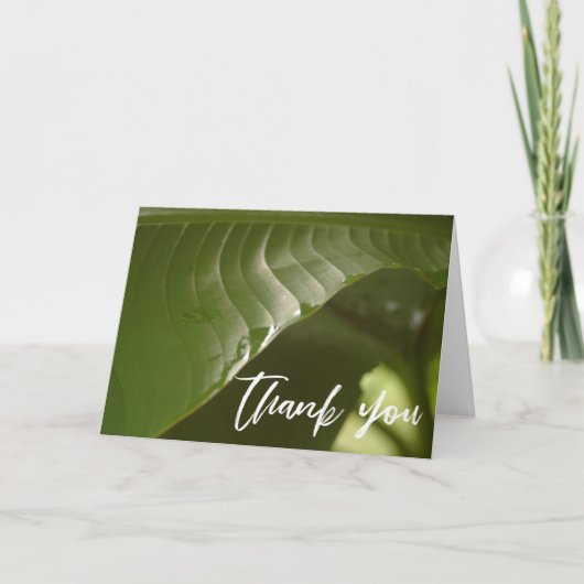 Casual handschrift Hartelijk dank, Banana Leaf Fot Kaart (Voorkant)