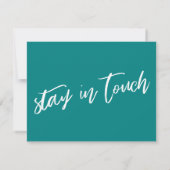 Casual handschrift Ik heb Bright Blauwgroen verpla Notitiekaartje (Achterkant)