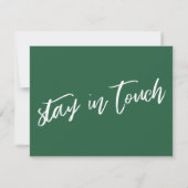 Casual handschrift Ik heb Dark Leaf Green verplaat Notitiekaartje (Achterkant)