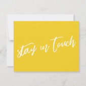 Casual handschrift Ik heb lichtgeel verplaatst Notitiekaartje (Achterkant)