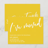 Casual handschrift Ik heb lichtgeel verplaatst Notitiekaartje (Voorkant / Achterkant)