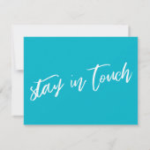 Casual handschrift Ik heb Scuba Blue & White verpl Notitiekaartje (Achterkant)