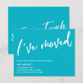 Casual handschrift Ik heb Scuba Blue & White verpl Notitiekaartje (Voorkant / Achterkant)