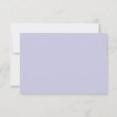 Casual Handschrift Lavendel Bruiloft RSVP Kaart (Achterkant)