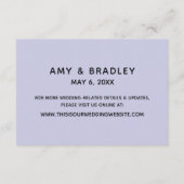 Casual handschrift Lavender Wedding Accommodations Informatiekaartje (Achterkant)