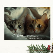 Casual handschrift Meowy Christmas Photo Overlay Feestdagenkaart