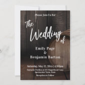 Casual handschrift met houtwijn Het huwelijk van Kaart (Voorkant)