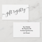 Casual handschrift met  zwarte kalligrafie informatiekaartje (Voorkant / Achterkant)