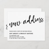 Casual Handschrift Nieuw Adres Aankondiging Kaart (Voorkant / Achterkant)