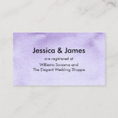 Casual handschrift Paarse Waterverf Gift Registry Informatiekaartje (Achterkant)