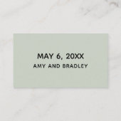 Casual handschrift Sage Green Wedding Website Informatiekaartje (Achterkant)
