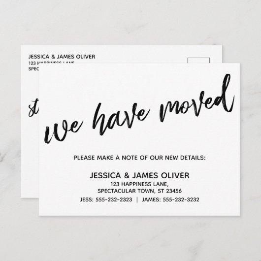 Casual handschrift Simple We hebben Typografie ver Briefkaart (Voorkant / Achterkant)