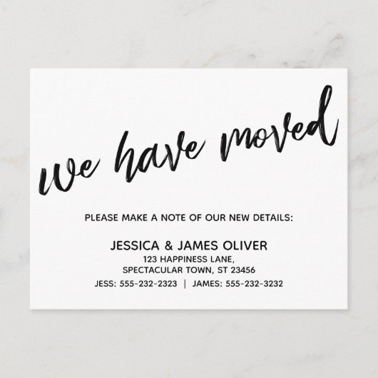 Casual handschrift Simple We hebben Typografie ver Briefkaart (Voorkant)