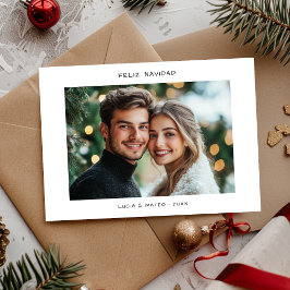 Casual handschrift Spanish Christmas Feliz Navidad Feestdagenkaart