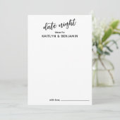 Casual Handschrift Typografie Datum Nacht Ideeën Advieskaart (Staand voorkant)