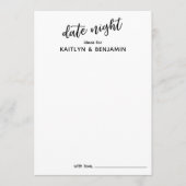 Casual Handschrift Typografie Datum Nacht Ideeën Advieskaart (Voorkant)