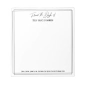 Casual handschrift van het bureau van Eenvoudig el Notitieblok (Voorkant)