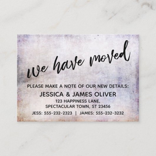 Casual handschrift We hebben Grunge Kaart verplaa Visitekaartje (Voorkant)