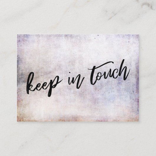 Casual handschrift We hebben  Grunge Kaart verplaa Visitekaartje (Achterkant)