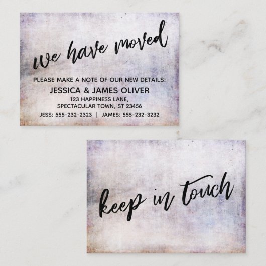 Casual handschrift We hebben  Grunge Kaart verplaa Visitekaartje (Voorkant / Achterkant)