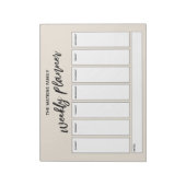 Casual handschriftenplank voor eenvoudige wekelijk notitieblok (Linkerzijde)