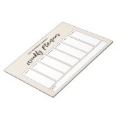 Casual handschriftenplank voor eenvoudige wekelijk notitieblok (Schuin)