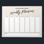 Casual handschriftenplank voor eenvoudige wekelijk notitieblok<br><div class="desc">Deze veelzijdige weekplanner is opstelling met zeer basiselementen die allen kunnen worden uitgegeven... behalve de kopbal. De uitdrukking "wekelijkse planner"werd teruggegeven in een moderne casual handschrijvende doopvont en is geplaatst, als grafisch, bij de bovenkant van de pagina. Gebruik de velden sjabloon om uw gegevens toe te voegen zoals u dat...</div>