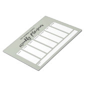 Casual handschriftenplank voor eenvoudige wekelijk notitieblok (Schuin)