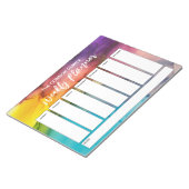 Casual handschriftherige weekbanner notitieblok (Schuin)