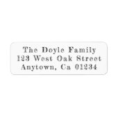 Casual handschrijvende typelabels voor retournerin etiket (Voorkant)