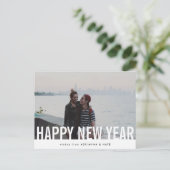 Casual Happy New Year Modern Holiday Foto Feestdagenkaart (Staand voorkant)